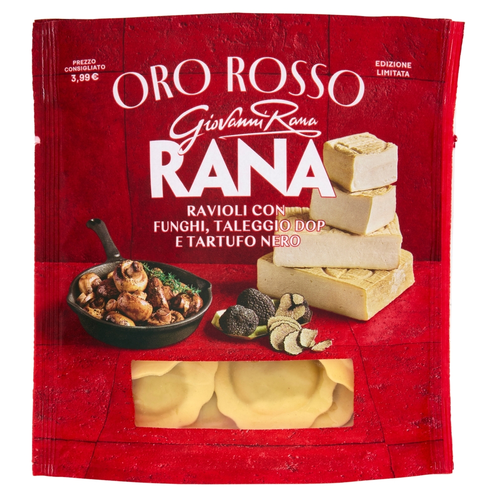 Giovanni Rana Oro Rosso Ravioli con Funghi, Taleggio DOP e Tartufo Nero 250 g